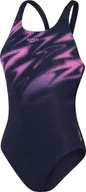 Stroje kąpielowe - Speedo Damski strój kąpielowy Speedo HYPERBOOM PLMT MSBK AF navy/pink rozmiar 28 - miniaturka - grafika 1