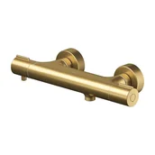 Zestawy prysznicowe - Cersanit Bateria prysznicowa natynkowa termostatyczna Virgo złoty szczotkowany S951-867 - miniaturka - grafika 1