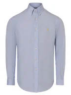 Koszule męskie - Polo Ralph Lauren Męska koszula lniana Mężczyźni Regular Fit len niebieski jednolity button down, M - miniaturka - grafika 1