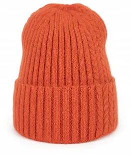 Angorowa ciepła wywijana czapka beanie unisex Soft moments cz23214-1 - Czapki damskie - miniaturka - grafika 1
