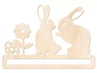 Wielkanoc - Zawieszka drewniana Zające - łapacz snów - 33 cm - 1 szt. - miniaturka - grafika 1