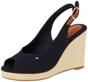 Espadryle damskie - TOMMY HILFIGER Damska flaga HIGH WEDGE ESPAD SLINGBACK Espadryle, niebieska (Space Blue), 36 UK, Niebieski kosmiczny niebieski, 39 EU - miniaturka - grafika 1