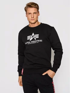Alpha Industries Bluza Basic 178302 Czarny Regular Fit L, M, S, XL - Bluzy męskie - miniaturka - grafika 1