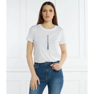 Armani Exchange T-shirt | Regular Fit - Koszulki i topy damskie - miniaturka - grafika 1