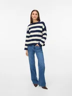 Swetry damskie - Vero Moda Sweter w kolorze granatowo-kremowym - miniaturka - grafika 1