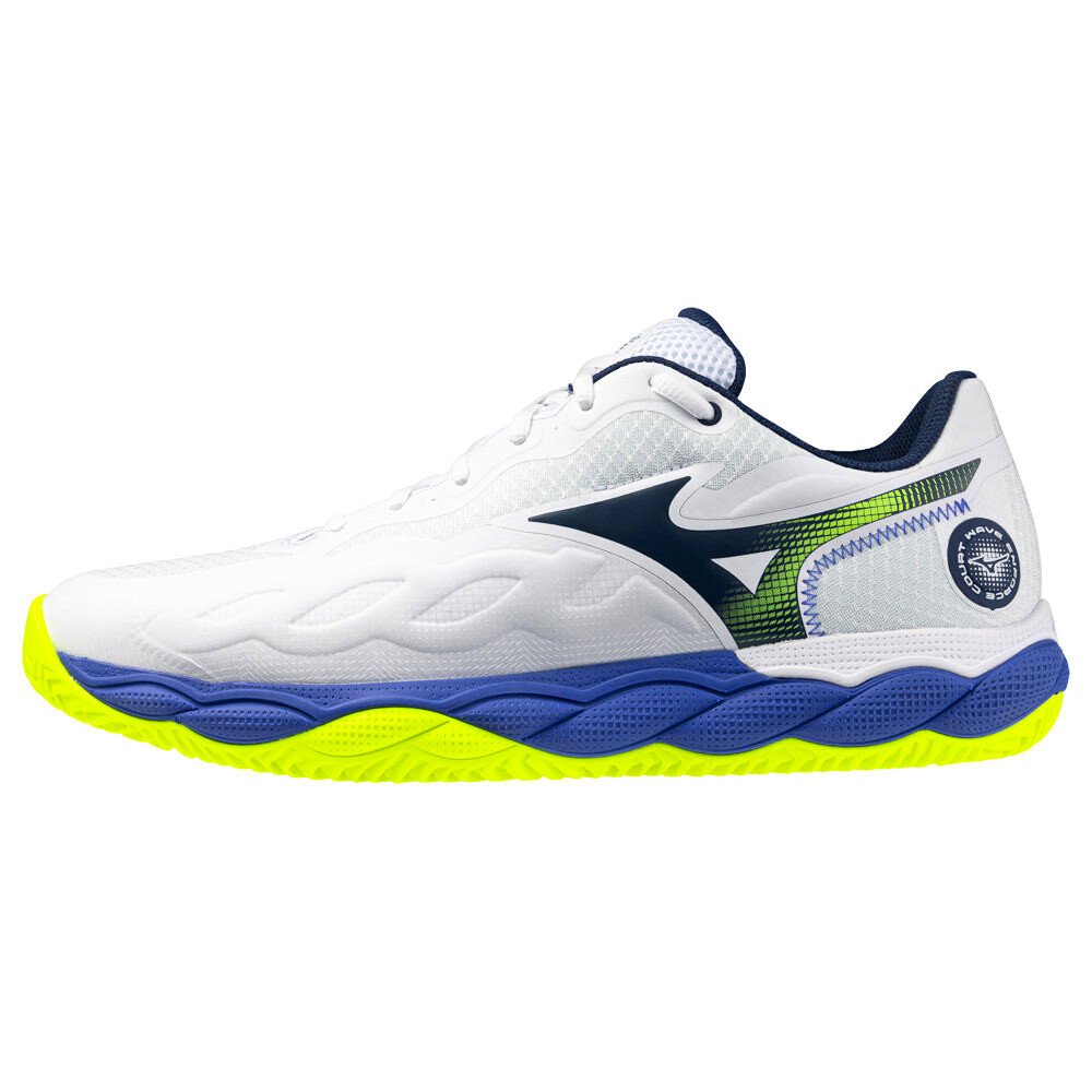 Męskie buty tenisowe Mizuno Wave Enforce Court Clay White/Dazzling Blue/Lightning EUR 41