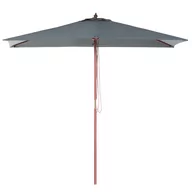 Parasole ogrodowe - Beliani Parasol ogrodowy 144 x 195 cm szary FLAMENCO 58125 - miniaturka - grafika 1