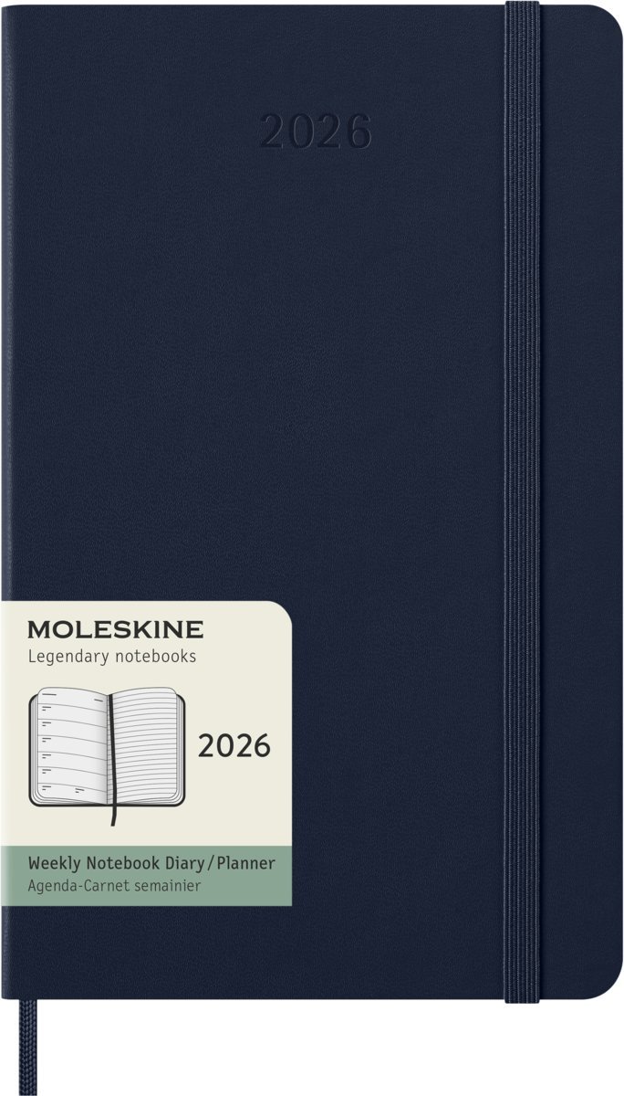 MOLESKINE kalendarz 2026 GRANATOWY LARGE WEEKLY HARD TYGODNIOWY (13x21)