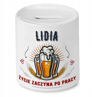 Skarbonka Dla Lidii na Urodziny Imieniny Prezent z Nadrukiem ze Zdjęciem + Opakowanie na prezent (wzór 03) - Skarbonki - miniaturka - grafika 1