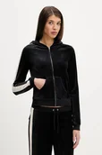 Bluzy damskie - Juicy Couture bluza Heritage damska kolor czarny z kapturem gładka JCGAS126001 - miniaturka - grafika 1