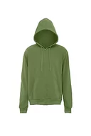 Bluzy męskie - Bondry Męska bluza z kapturem i zamkiem błyskawicznym, poliester, kolor oliwkowy zielony, rozmiar XL, oliwek, XL - miniaturka - grafika 1