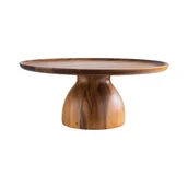 Akcesoria gastronomiczne - APS Patera na ciasto drewno średnica 38,5 cm wysokość 16 cm - miniaturka - grafika 1