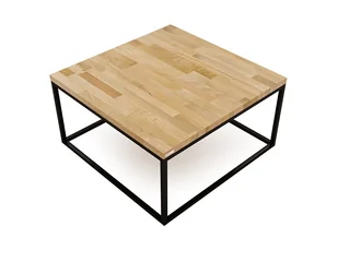 Stolik kawowy Cermis czarny 80cm x 80 cm dąb - Ławy i stoliki kawowe - miniaturka - grafika 1