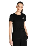 Koszulki i topy damskie - PUMA Koszulka damska ESS+ z dzianiny, czarna, XL - miniaturka - grafika 1