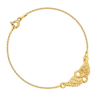 MYNESS Bransoletka ze skrzydłami i nieskończonością, rozmiar 17 cm - Bransoletki - miniaturka - grafika 1