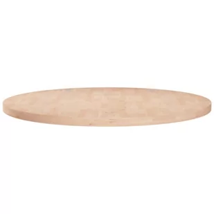 Okrągły blat do stolika, Ø70x2,5 cm, surowe drewno dębowe - Blaty meblowe i parapety okienne - miniaturka - grafika 1