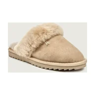 Kapcie damskie - Tommy Hilfiger Obuwie domowe shearling zamsz z dodatkiem wełny - miniaturka - grafika 1