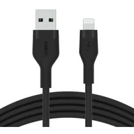 Kable USB - Belkin USB-A Lightning Silicone 2m Black - miniaturka - grafika 1