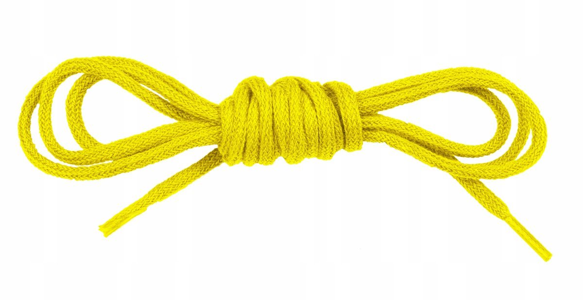Sznurówki sznurowadła okrągłe 2 mm 75 cm żółte