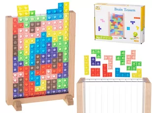Gra Logiczna Układanka Tetris Stojacy Drewniany - Łamigłówki - miniaturka - grafika 2
