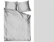 Pościel - Pościel satynowa 160x200 szara jasna jednobarwna Bielbaw Greno - miniaturka - grafika 1