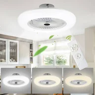 Wentylatory sufitowe - Jopassy wentylator sufitowy 80w inteligentna lampa sufitowa LED pilot zdalnego sterowania ściemnialny wentylator - miniaturka - grafika 1