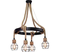 Lampy sufitowe - LED Żyrandol na lince ROPE ALEGRA 4xE27/10W/230V - miniaturka - grafika 1