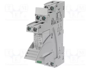 Przekaźnik interfejsowy PI84-012DC-M41G-MS-2012, styki: 2P, zasilanie:12VDC, prąd obciążeniowy: 8A, szerokość: 15,5mm z gniazdem GZT80 - Sterowniki i przekaźniki - miniaturka - grafika 1