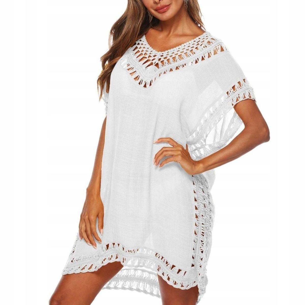 Pareo tunika sukienka plażowa z haftem