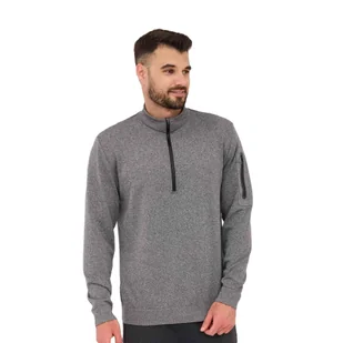 Bluza męska wełniana z krótkim ekspresem Brubeck OUTDOOR MERINO - Bluzy sportowe męskie - miniaturka - grafika 1