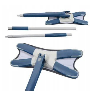 Mop płaski podłogowy obrotowy wyciskany typu X 3x wkład do mopa WMC - Miotły, szufle, mopy - miniaturka - grafika 1