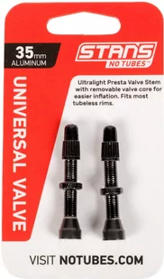 NoTubes notubes zawór uniwersalny z aluminium, czarna do 8 MM otwór na wentyl, czarny, 35mm AS0149 - Akcesoria rowerowe - miniaturka - grafika 1