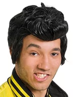Dodatki do strojów karnawałowych - Folat Peruka party "Młody Elvis", czarna - miniaturka - grafika 1