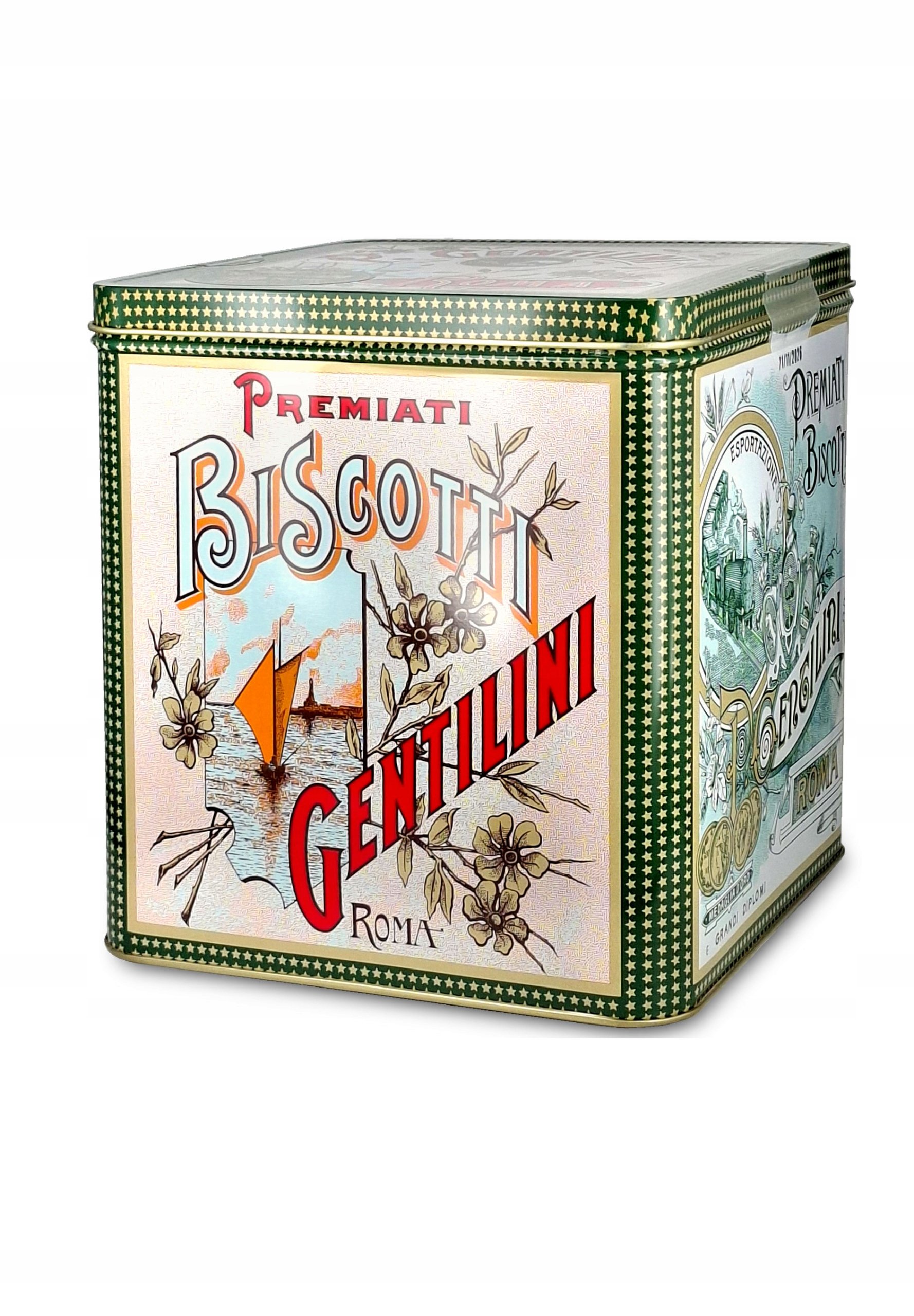 Gentilini Premiati Biscotti Miks ciasteczek kruchych 1kg Puszka ozdobna