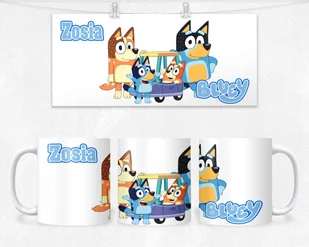 KUBEK Z NADRUKIEM- NIEBIESKI PIES PIESEK BAJKI +IMIĘ - Kubki - miniaturka - grafika 1