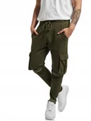 Dresy męskie - Spodnie dresowe DEF Coda cargo jogger khaki 2XL - miniaturka - grafika 1