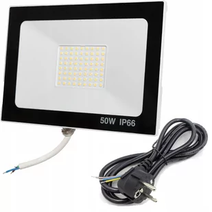 Halogen Lampa Naświetlacz LED 50W NW 5500lm + KABEL - Halogeny - miniaturka - grafika 1