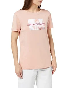 Armani Exchange Koszulka damska o regularnym kroju, kwadratowa, z kwiatowym nadrukiem, rozmiar L, Lady, L - Koszulki i topy damskie - miniaturka - grafika 1