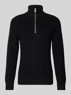 Swetry męskie - Sweter z dzianiny z kołnierzem - miniaturka - grafika 1