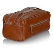 Kosmetyczki, organizery i kuferki - Kosmetyczka skórzana TIZANO KM2 rudy brązowy - miniaturka - grafika 1