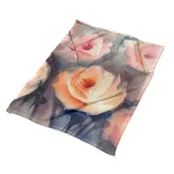 Koce - Ozdobny koc na fotel Pomarańczowy róże tkanina eco, Fabricsy - miniaturka - grafika 1