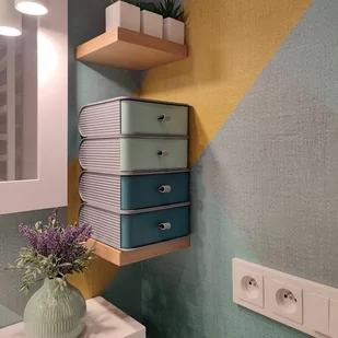 Sorter szufladka 17,5 x 19,5 x 7 cm miętowy DOMOTTI - Pudełka i szkatułki - miniaturka - grafika 1