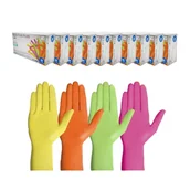 Rękawiczki jednorazowe - Rękawiczki nitrylowe M kolorowe Ampri Style Tutti Frutti 96sztuk karton 10op - miniaturka - grafika 1