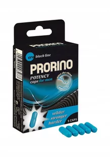HOT HOT Prorino Men Black Line Potency Caps - 5szt - środek zwiększający libido - Kosmetyki erotyczne - miniaturka - grafika 1