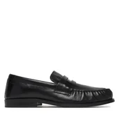 Półbuty męskie - Lordsy Calvin Klein Ess Rubber Loafer Wr Pol Lth HM0HM02171 Czarny - miniaturka - grafika 1