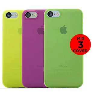 aiino Z3RO - 3 x etui na telefon komórkowy iPhone 7, iPhone 8 i iPhone SE (2020) ochrona przód i tył z tworzywa TPU odporne na zarysowania - zielony, limonkowy, różowy - Etui i futerały do telefonów - miniaturka - grafika 1