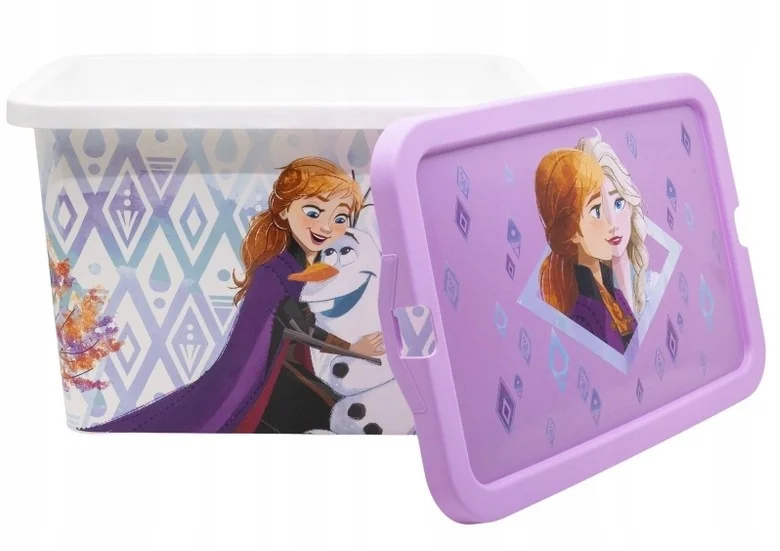 Pudełko na zabawki z przykrywką Disney Frozen Kraina Lodu 7L Pojemnik