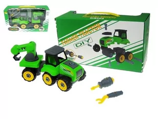 Traktor z przyczepą do rozkręcania 25cm 0597-3 Hipo - Mały majsterkowicz - miniaturka - grafika 1