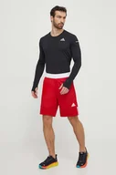 Spodenki męskie - adidas Performance szorty treningowe kolor czerwony - miniaturka - grafika 1