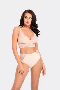 Figi Damskie Z Wysokim Stanem Kod 190 Beżowe  S - Komplety bielizny - miniaturka - grafika 1